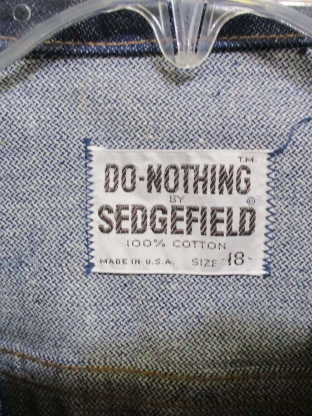 Vintage 1980's Do-Nothing Sedgefield Boy's Denim Jacket Made in USA   Sz. 18